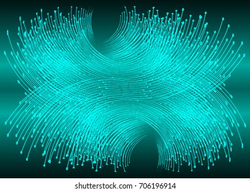 abstract curve wave blue cyber high tech circuit board vector, rotate spiral