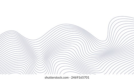 Abstract curve wave line background. Vector illustration