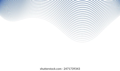 Abstractas fondo de línea de onda de curva. Ilustración vectorial