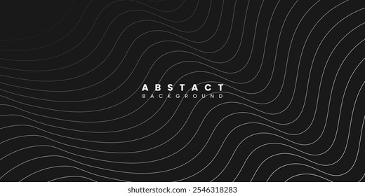 Abstract curve wave line dark background. Vector illustration