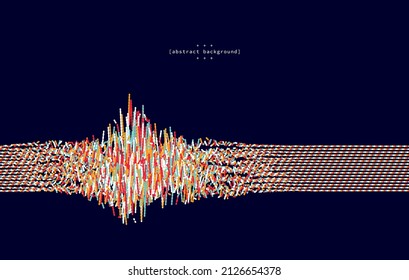 abstract curve and wave line in multi color on dark navy blue background can be us for technolgy product advertisement and label presentation or website template vector eps.