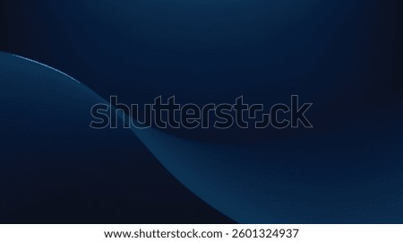Abstract curve and wave on navy blue background