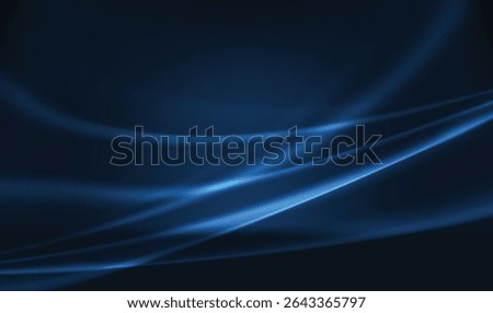 Abstract curve and wave on navy blue background