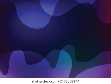 Abstract curve wave purple dark background. vector illustration.