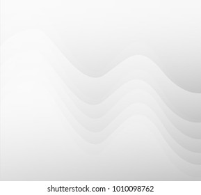 Abstract Curve , Wave white Background, light and shadow ,Vector