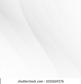 Abstract Curve , Wave white Background, light and shadow ,Vector