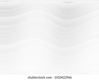 Abstract Curve , Wave white Background, light and shadow ,Vector