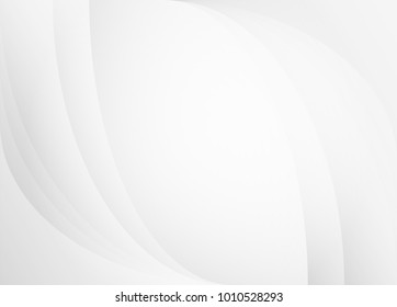 Abstract Curve , Wave white Background, light and shadow ,Vector