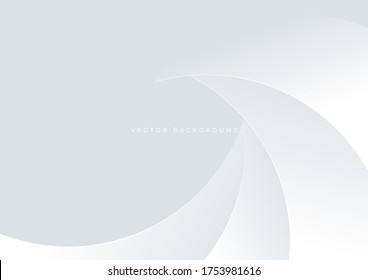 Abstract curve white overlap on white background.You can use for template brochure design. poster, banner web, flyer, etc. Vector illustration