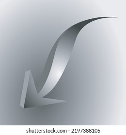 Abstract Curved Arrows Vector,3D Arrow.Vector icon arrow illustration.