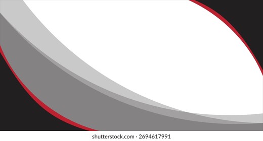 Abstractas diseño de fondo curvo con colores rojo, gris y negro. Perfecto para presentaciones de negocios, Plantillas corporativas o proyectos de Diseño gráfico modernos.