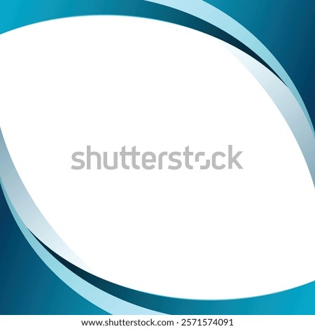 Abstract curved blue border lines modern business background