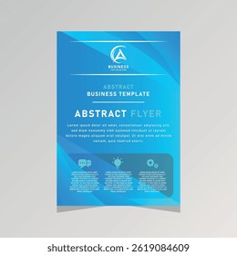 Abstrato Curvo Azul Flyer Design