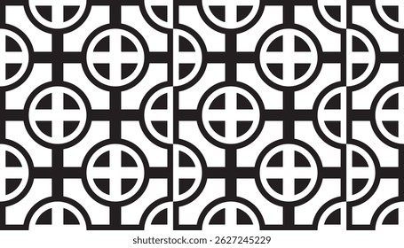 Abstract curved box pattern – black and white combination background