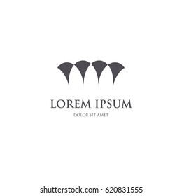 abstract curved corporate logo