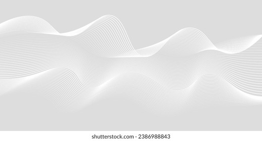 Abstract curved Diagonal Striped Background. Vector curved slanted, waving lines pattern