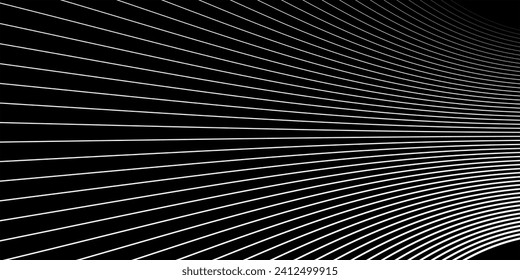 Resumen curvo diagonal de fondo rayado. Vector curvado inclinado, trama de líneas onduladas. Un nuevo estilo para su diseño de negocios líneas modernas