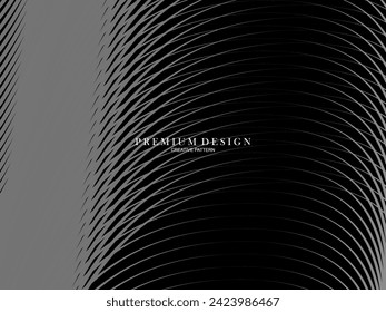  Abstract curved Diagonal Striped black Background. Vector slanted curved, waving lines pattern. New style for business design with dark colors.