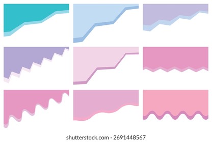 Formas divisoras curvas Abstractas para Diseño web: Elementos modernos de ondas, caídas y Anuncios degradados