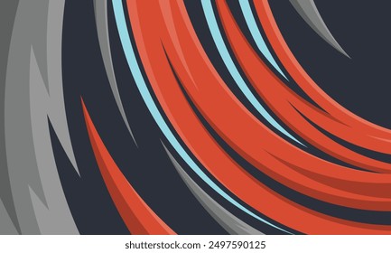 Abstract curved geometric lines background for racing car wrap vinyl sticker