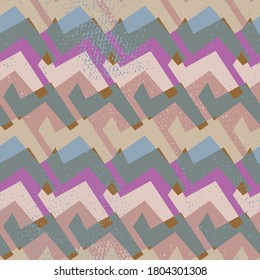 Abstract curved geometry seamless pattern.