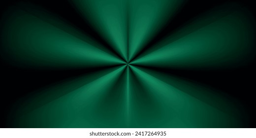 Abstract curved green shape on green background with lighting effects	