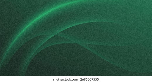 Abstract curved green shape on green background with copy space for text. Luxury design style. Vector illustration
