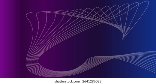 Abstract curved line. Artistic of geometric line.