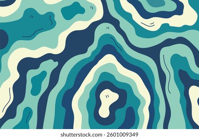 Abstract curved line background in green, white, gray and blue. Abstract pattern texture with wavy lines.