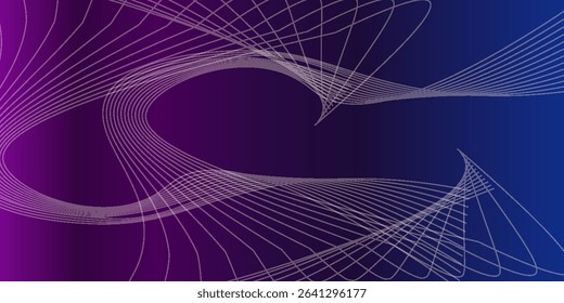Abstract curved line gradient. Artistic of geometric line.