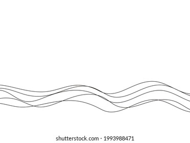 Abstract curved lines art on white background vector illustration.