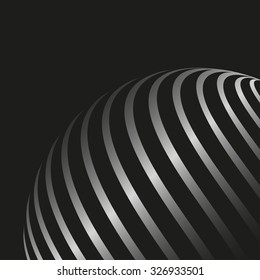 Abstract curved lines backdrop.  Vector background