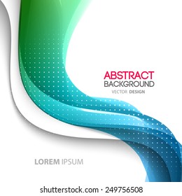 Abstract curved lines background. Template brochure design