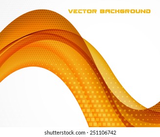 Abstract curved lines background. Vector bright layers