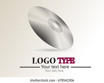 Abstract curved lines. Business logo element. Vector background