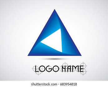 Abstract curved lines. Business logo element. Vector background