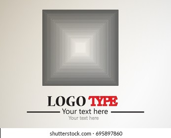 Abstract curved lines. Business logo element. Vector background  
