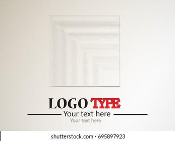 Abstract curved lines. Business logo element. Vector background  
