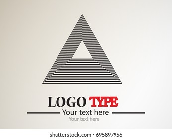 Abstract curved lines. Business logo element. Vector background  
