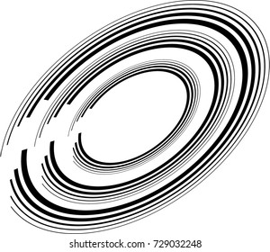 Abstract curved lines. Business logo element. Vector background