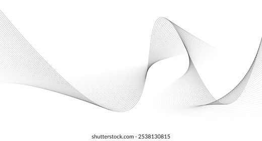 Líneas curvas abstractas del movimiento del fluido