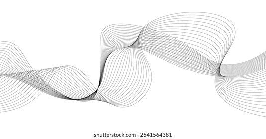 abstract curved lines of fluid motion