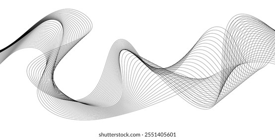 abstract curved lines of fluid motion