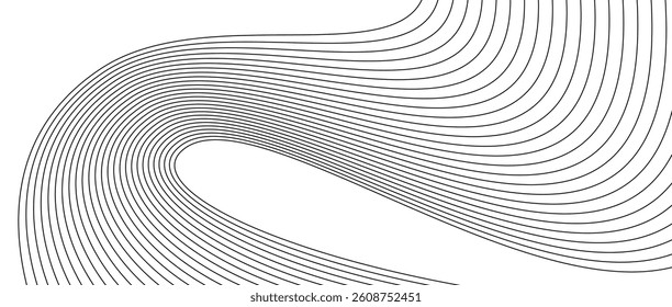 abstract curved lines of fluid motion