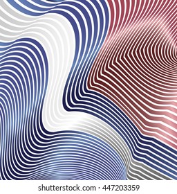 Abstract curved lines in the form of waves. Modern background. Relief zigzags.
