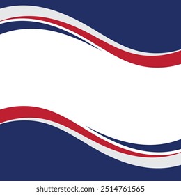 Abstract curved lines frame square background