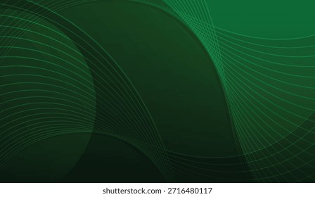 Abstrakte gekrümmte Linien grüner Hintergrund, fließende Formen und subtile Farbverläufe für moderne Grafikdesign-Präsentationen, für Website-Schablone Dekoration und Desktop-Tapete verwendet, 169 Zeichen