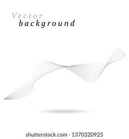 Abstract curved lines isolated on white background. Graphic template for web, brochure and others. Vector illustration.