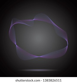 Abstract curved lines isolated on black background. Graphic template for web, brochure and others. Vector illustration.