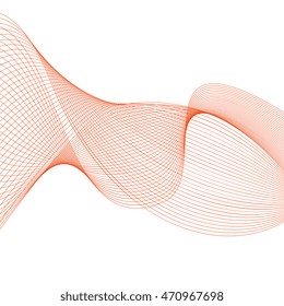 Abstract curved lines. Line art. Vector illustration. Curved wavy lines. Design element. Abstract vector background